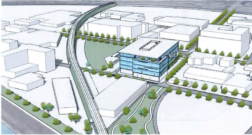 Preliminary Massing of Proposed CLean Water Campus in Lincoln Heights